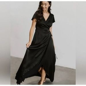 Baltic Born Black Wrap Dress